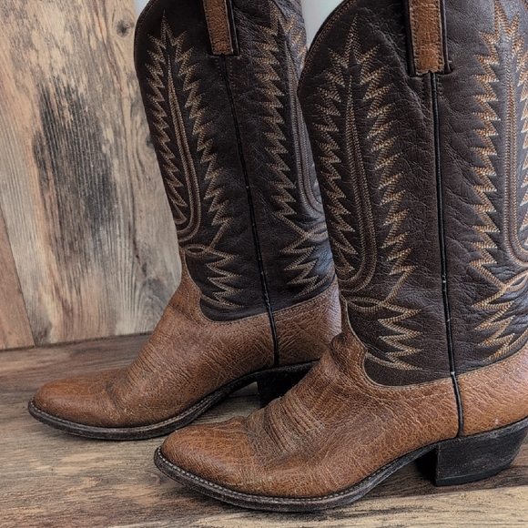 Dan Post Other - Dan Post Vintage Classic Brown Leather Cowboy Boots 8.5D